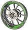 Komplettes Set Felgenaufkleber für Motorrad KTM SuperMoto EXC Premium Qualität (Sticker für 2 Felgen) (neongrün)
