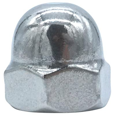 EZOTec - 4 Stück Hutmuttern hohe Form M16 DIN 1587 - Edelstahl V2A A2 - Schlüsselweite (SW) 24