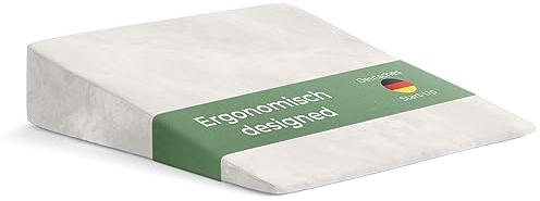 Cuscino antireflusso adulto da Lettura con Memory Foam - cuscino sollevatore ergonomico, cuscino a cuneo per letto e divano per gambe e Schiena, cuscino neonato, cuscino reflusso gastroesofageo
