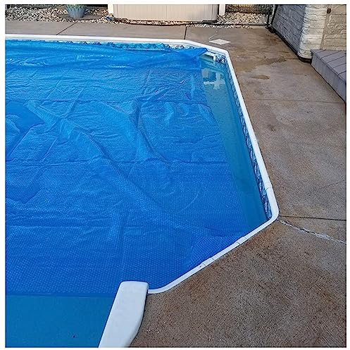 LXLZYXSF Bâche Piscine Solaire Bulle Couverture Solaire pour Piscine Rectangle Bleu Bulles Spa Couvertures Thermiques, 8 7 6 5 4 3 2 1 M, Côté Bulle Face vers Le Bas (Size : 5x6.5m/16x21.3ft)