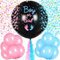 VIKY 27 Stk Gender Reveal Party Deko Set, Boy or Girl Ballon, Gender Reveal Balloon, Geschlechtsverkündung Baby Luftballon, Baby Geschlecht Verkünden Konfetti für Gender Party, Baby Shower, Baby Party