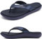 jiajiale Infradito Donna Moda Ortopediche Estive Comode Pelle Supporto Arco Plantare Flip Flop Doccia Spiaggia Piscina Aperte Mare Leggere Eleganti Ciabatte Antiscivolo Gomma Suole Blu Scuro EU38.5