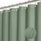ROLIZOE Green Shower Curtain - 256GSM Luxury Weighted Waffle Textured Heavy Duty Thick Fabric Shower Curtains with Stainless Steel Hooks for Bathroom, Superior Water Resistant, 183W x 183H, Green