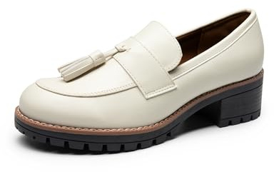 DREAM PAIRS Ciabatta donna con abito wok alla moda, Beige PU, 41 EU