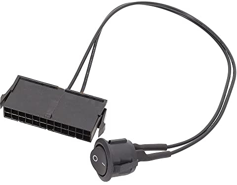 TRITAM 24 Polige ATX Netzteilbuchse, Netzteil, Tester, Start Up Jumper, EIN AUS Schalterkabel, 18 AWG, 30 cm