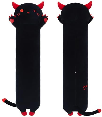 Yeqivo Kuscheltier Kawaii Katzen Plüschkissen Stofftiere Langes Katzen Plüschkissen niedliches Cat Plüsch Tier Körperkissen Kinder Plüschtier (Monsterkatze,70CM)