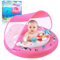 Flotteur de Piscine pour bébé avec auvent Amovible de Protection Solaire UPF50+ UV, Console de Jeu Jouet, siège de sécurité réglable, Flotteur de Piscine pour bébé