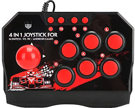 MUNEFE Arcade Joystick Wired Fight Stick, Switch Fight Stick, Leverless Arcade Stick for Enjoying Precise Movements and Fast Button Inputs
