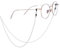 Azwood Silber Brillenkette für Damen wasserfestes Brillenband aus Edelstahl Aufhänger Glieder-Kette für Gesichtsmaske Sonnenbrillen Schlüsselband Halskette
