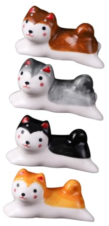 TOPBATHY 8 Pcs Shiba Inu Chopstick Rest Chopsticks Stand Japanese Chopsticks Rest Japanese Chopsticks Made in Japan Ceramic Chopstick Rest Desk Top Decor Fork Filling Holder Ceramics