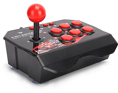 Mrisata Arcade Fight Stick, Wired Arcade Joystick Arcade Fight Stick Tragbarer Arcade Fight Stick Wired Arcade Joystick Arcade-Spiele Zubehör PC PS3 Arcade Fight Stick