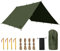 FREE SOLDIER Tarp Wasserdicht 3x3,2m Ultraleicht-Tarp Zeltplanen UV Schutz Camping Sonnensegel Zelt Freien Große für Camping, Wandern, Outdoor-Aktivitäten (Militärgrün)
