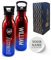 Personalised Metallic Water Bottle, Made with Official Arsenal F.C. Bottle, Customise with Any Name, 700ml/24oz Capacity, Gift Boxed, Gift for Him, Stainless Steel Bottle
