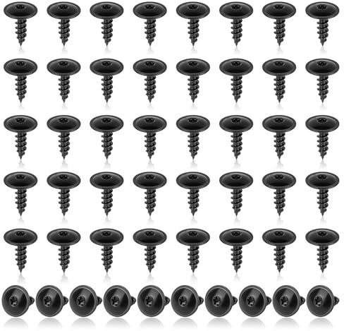 50 viti autofilettanti, viti autofilettanti M5 x 16 mm, viti autofilettanti, in acciaio inox, a testa tonda per parafanghi, archi per paraurti