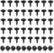 50 viti autofilettanti, viti autofilettanti M5 x 16 mm, viti autofilettanti, in acciaio inox, a testa tonda per parafanghi, archi per paraurti