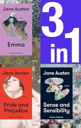 Jane Austen: Three Novels in One (3in1-Bundle). Emma, Pride and Prejudice, Sense and Sensibility (Reclam Taschenbuch)