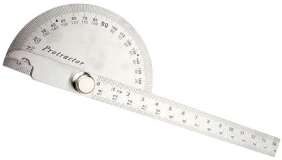 Precisions - Goniometro angolare in acciaio inox, 90 x 150 mm, 90 x 200 mm, per architetti e falegnami
