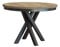 4ALL HOME Esstisch Jezz Rund 100 cm - Tisch - Rund - Küchentisch - 4-6 Personen - Esszimmertisch mit Metallgestellt - Holz - Natur - Speisetisch - zusätzliche Tischplatte - ausziehbar (Wotan)