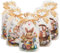 CREATCABIN 50Stück Osterhasen Kordelzugbeutel Oster Leckerli Beutel Weiße Cartoon Kaninchen Rustikale Jagd Rechteckige Geschenktüten Aus Kunststoff Für Partygeschenke Geschenkverpackung Beutel 23x15cm
