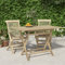 Myheimly Gartentisch Klappbar Grau 120x70x75 cm Massivholz Teak