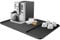 Silicone Coffee Machine Mat, Large Silicone Coffee Matt 40x60cm, Drying Mat for Kitchen Counter, Coffee Bar Mat Quick-Drying Worktops Protector Coffee Machine Accessories (Tray Mat+Drain Mat) - Black