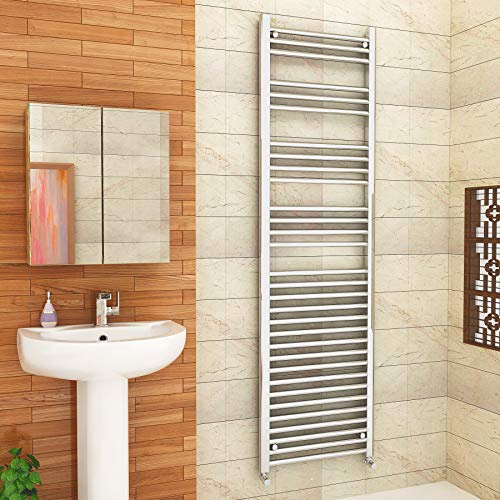 1800 x 500mm (H x W) Straight Heated Towel Rail Chrome Bathroom Central Heating Ladder Radiator