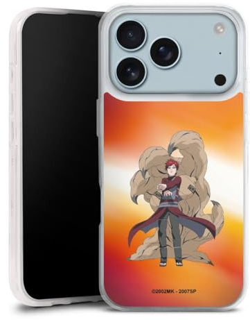 Silikon Hülle kompatibel mit Apple iPhone 17 Pro Case transparent Handyhülle Naruto Shippuden Gaara Offizielles Lizenzprodukt