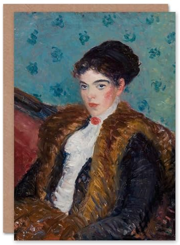 Artery8 William James Glackens Art Card Girl with Fox Furs