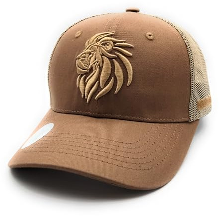 NEO LONDON 3D Lion Mesh Trucker Cap Adjustable Snapback Baseeball Cap, braun, Einheitsgröße