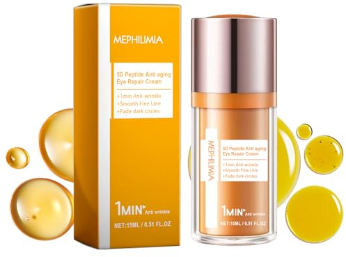 MEPHILIMIA Peptid Anti-Aging Augencreme Revive Augenserum mit Tocopherol Kollagen Concentrated Anti Aging Serum Straffungseffekt & Hyaluronsäure Für Geschwollene Tränensäcke, Feine Linien, Fältchen