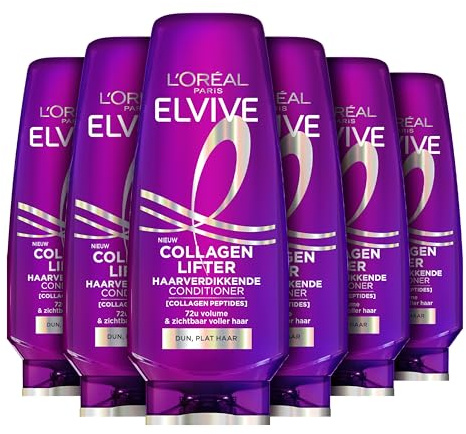 6er Pack - L'Oréal Elvive Conditioner für feines, kraftloses Haar – Collagen Lifter – 200 ml