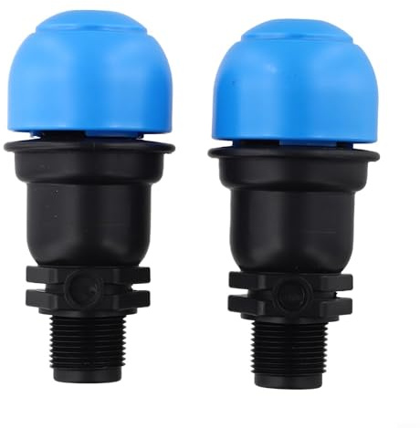 2-Pack Luftventil 3/4 Zoll PP Automatisches Entlüftungsventil mit Außengewinde für Bewässerung Landwirtschaft Garten(3/4 inch)
