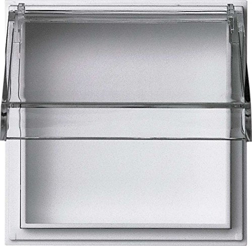 Gira 040966 Adapterrahmen transparenter Klappdeckel Gira TX_44 (WG UP), reinweiß
