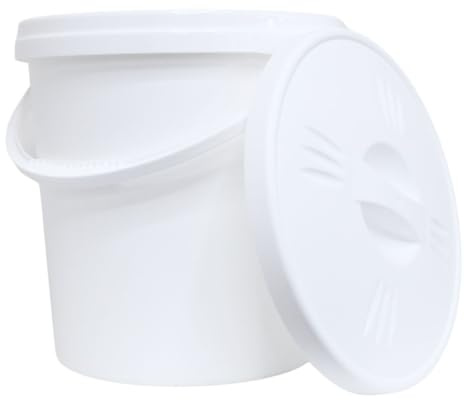 Junior Joy 16L Nappy Storage Pail with Secure Lid and Handle – White – Durable, Odour-Blocking Bin for Baby Nappies, Laundry, Toys – 80cm x 60cm x 47cm – Multi-Purpose, Easy-Clean Plastic