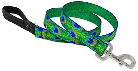 Lupinepet Originals 1 Tail Feathers 6-Foot Padded Handle Leash for Medium and Larger Dogs