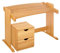 BioKinder Kinderschreibtisch Schülerschreibtisch Jugendschreibtisch Julia mit Rollcontainer höhenverstellbar & neigbar, aus zertifiziertem Massivholz Erle 110 x 66 x 54-73 cm