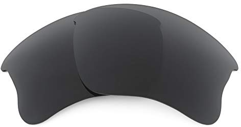 Revant Verres de Rechange Compatibles avec Oakley Flak Jacket XLJ, Polarisés, Elite Noir Furtif