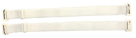 Telliswelt BH-Träger Ersatz 15 mm Champagner, elastisch, Häkchen | Verstellbare Ersatz-BH-Träger, Breite 15 mm, champagner: Länge 23-43 cm einstellbar, Metallhäkchen, für BHs, Tops, Kleider.