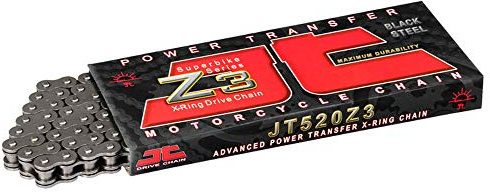 JT Chain JTC520Z3114RL (520er Serie) Schwarzer Stahl 114 Glieder Super Heavy Duty X-Ring Kette mit Verbindungsglied
