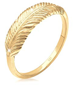 Elli Ring Damen Feder Flügel Boho Trend Festival in 925 Sterling Silber