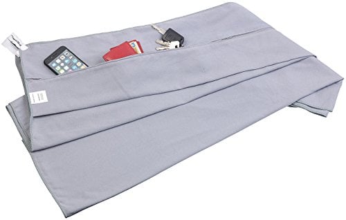 PEARL Mikrofaser Badetuch XXL: Mikrofaser-Strandtuch mit Lehnen-Überzug und Tasche, 80 x 200 cm (Strandtuch XXL, Handtuch, Microfaser Handtücher)
