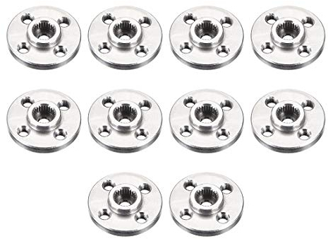 sourcing map 10Stk. Servo Arm Horn Aluminium 25T MG996 Silber