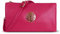 Women's Small Clutch, Cross Body, Shoulder Bag with Wristlet and Long Adjustable Shoulder Strap (Fuchsia)