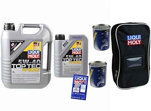6L Motoröl Liqui Moly Top Tec 4100 5W-40 2x MANNOL Motor Doctor ADDITIV Tasche