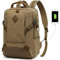Kasgo Mochila Hombre Mujer, Mochila Viaje Lona Vintage Mochila Antirrobo Impermeable Mochila Portátil Ordenador 15.6 Pulgadas con USB Mochila Trabajo Casual Mochila Universidad Adolescente, Caqui