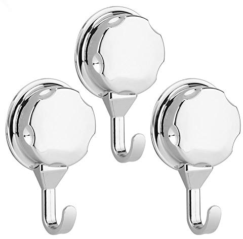 Samfox Porte-serviettes - 3Pcs Serviette Mural Crochet Porte-rack avec Ventouse pour Salle De Bain Cuisine