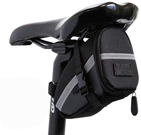 BETOY Satteltasche Fahrradtasche, Kompakte Sattel Tasche 0,6L wasserdichte Fahrradsitz Tasche Radtasche für den täglichen Gebrauch,Rennwagen,Radfahren im Freien, Geschenke für Radfahrer,Schwarz