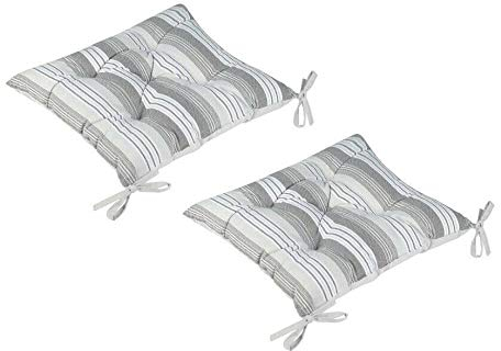 Meradiso 2X Sitzkissen Sitzauflage Stuhlkissen Dekokissen Bodenkissen Auflage 40 x40 cm mit 5-Punkt-Steppung