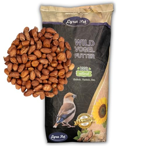 Lyra Pet® | 25 kg Erdnusskerne mit Haut | Neue Ernte | Ganzjahres Vogelfutter für Wildvögel | Ideal für Sommer & Winter | Natürliche & Energiereiche Erdnüsse | Streufutter für Große Vögel & Tauben | Ganzjähriges, ballaststoffreiches Wildvogelfutter - Natürliche Energie durch hohen Fettanteil - Ideal für größere Vögel