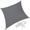 tectake® Tenda a Vela Solare Quadrata, Protezione Raggi UV 50+, Telo Ombreggiante Giardino, Tenda Parasole Terrazzo, Vela Ombreggiante Esterno - Grigio, 3,6 x 3,6 m
